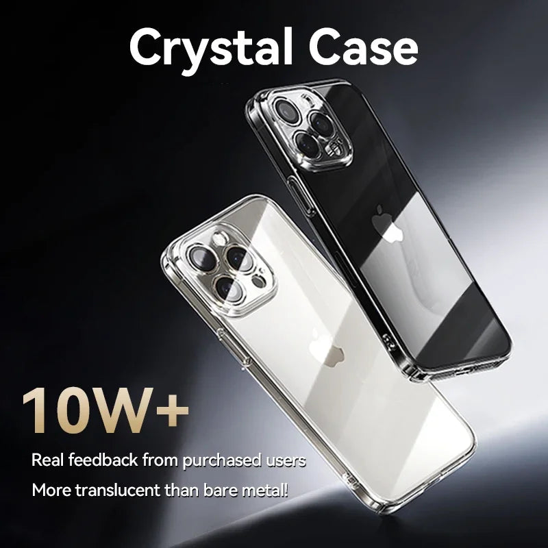 Joyroom Case For iPhone 17 Pro Max Case Crystal Transparent No Yellowing Lens Protection Cover For iPhone 16 Pro Shockproof Case RELUX.STORE