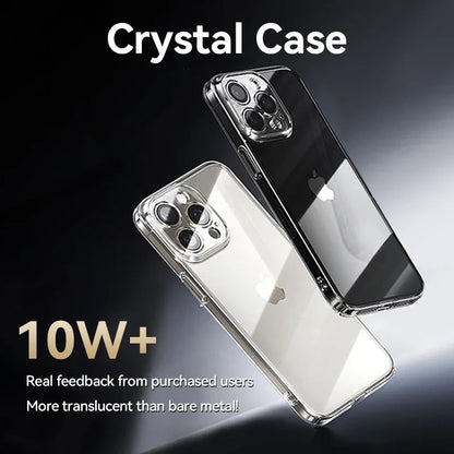 Joyroom Case For iPhone 17 Pro Max Case Crystal Transparent No Yellowing Lens Protection Cover For iPhone 16 Pro Shockproof Case RELUX.STORE