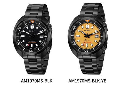 BERNY 20ATM Diver Watch For Men Mechanical Black Dial Original Design Top Automatic Sapphire Luxury Diving Luminous Men Watch