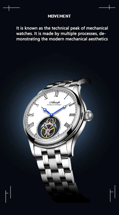Aesop Real Flying Tourbillon Movement Mechanical Watches Luxury Watch for Men Skeleton Tourbillon Watch Sapphire Official StoreS