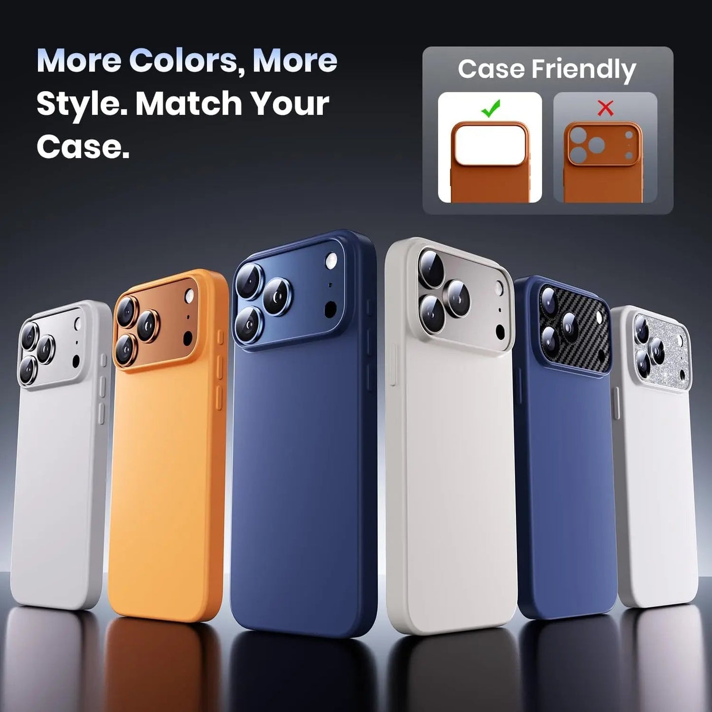 for Phone 17 Pro Max 17Air Camera Lens Protector Strong Adsorption Metal 9H+ Tempered Glass Camera Screen Full Protective Cover RELUX.STORE