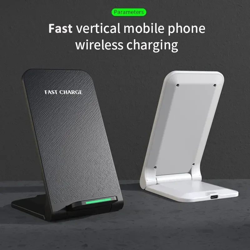 Foldable 30W Wireless Charger Stand Pad For iPhone 16 15 14 13 12 Pro X XS 8 Samsung Xiaomi Induction Fast Charging Dock Station