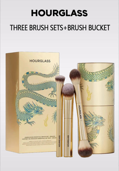 Hourglass Makeup Brush - 3piece Foundation Brush Loose Powder Brush Concealer Brush New Design + Brush Cartridge RELUX.STORE
