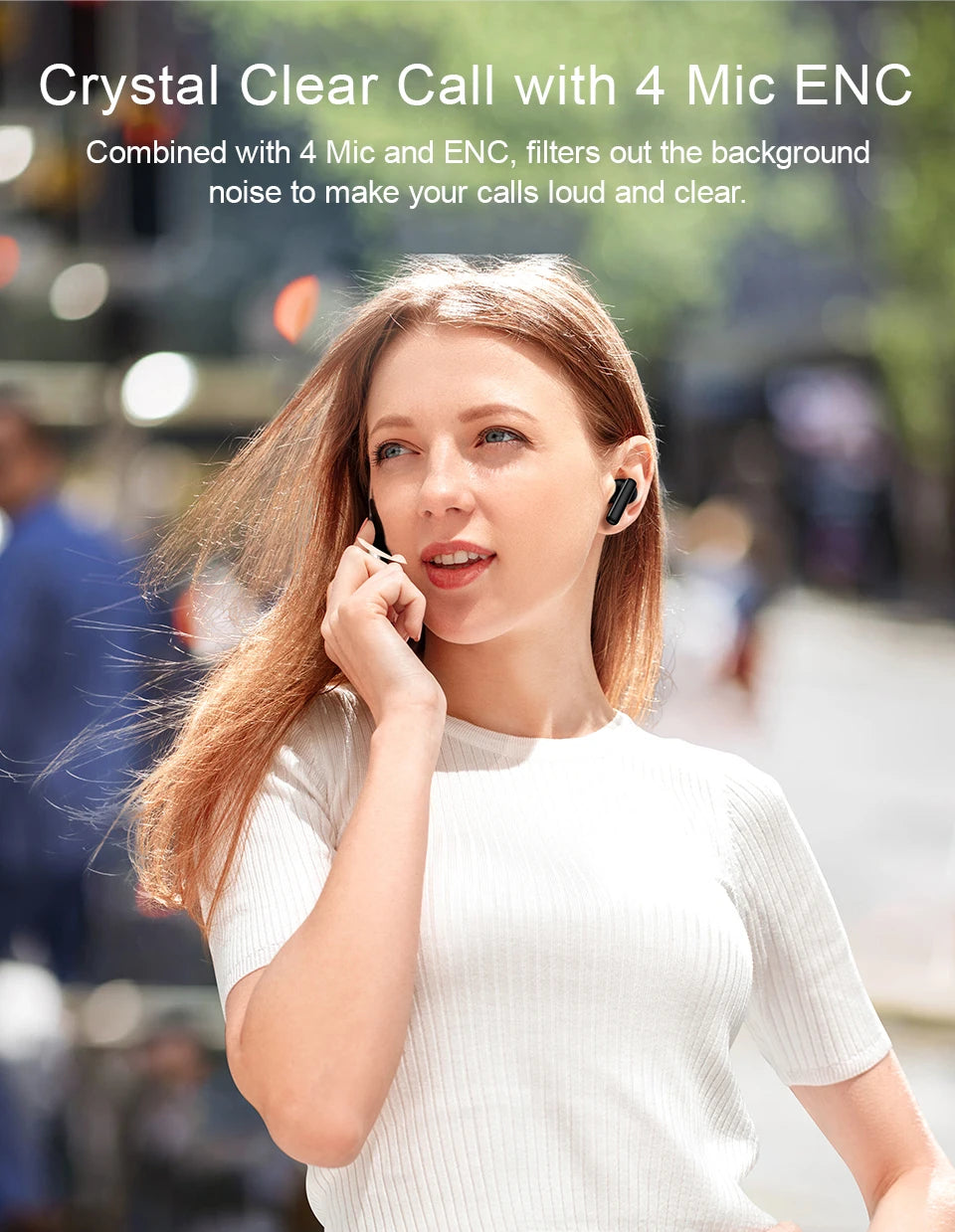 QCY T13 ANC Earphone Bluetooth 5.3 Active Noise Cancellation -28dB Wireless Headphone Fast Charge Earbuds 0.068' Low Latency RELUX.STORE