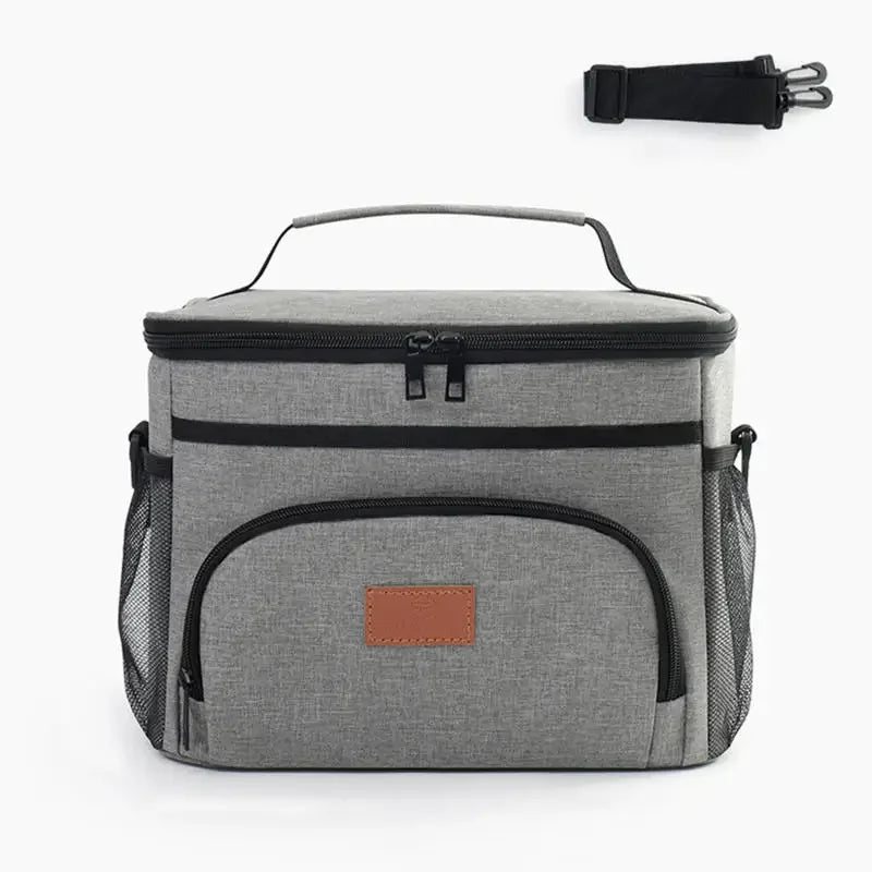 Large Capacity Leak Proof Lunch Backpack Thermal Large Picnic Cool and Warm Insulated Bag Outdoor Storage Shoulder Bag