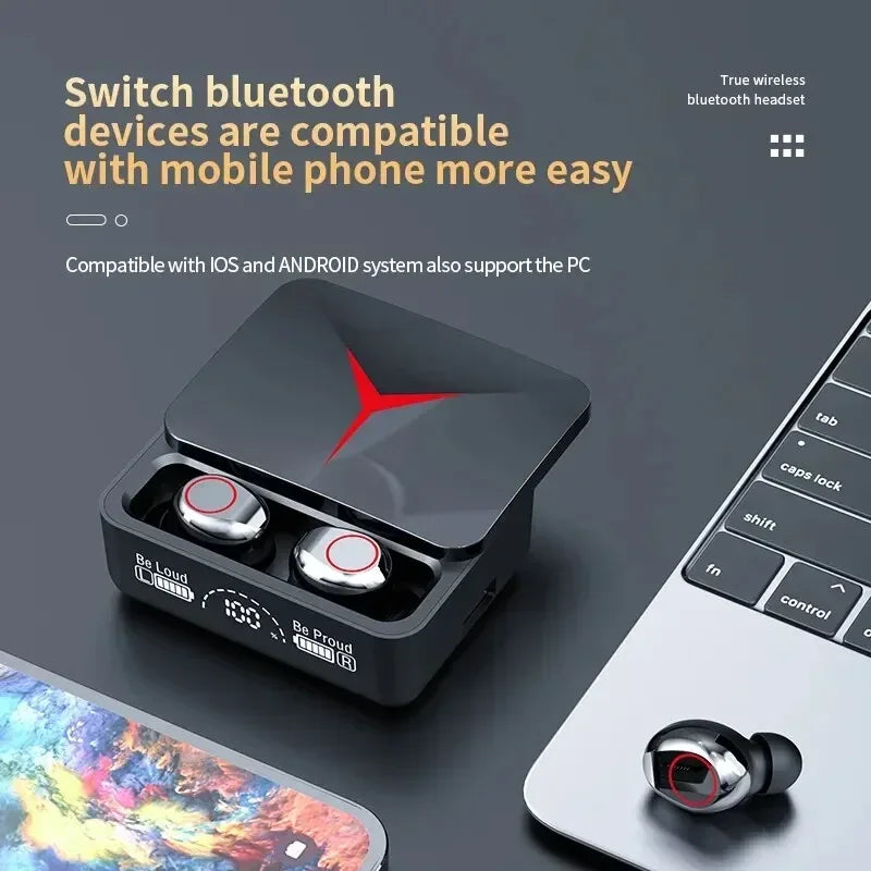 VIKEFON M90 TWS Bluetooth 5.3 Earphones Wireless Headphones Touch Control Gaming Headsets HIFI Stereo Sound Reduction With Mic RELUX.STORE