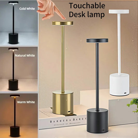 Rechargeable LED Night light Touch Table Lamp Writing Lamp Bedside Creative Ambient Lights Bar Outdoor Decoration Night Lighting