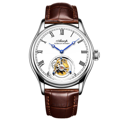 Aesop Real Flying Tourbillon Movement Mechanical Watches Luxury Watch for Men Skeleton Tourbillon Watch Sapphire Official StoreS