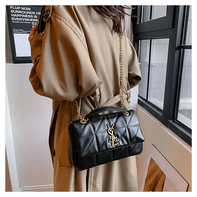 New Xiaoxiangfeng diamond grid chain bag, stylish and versatile, large capacity diagonal span small square bag RELUX.STORE