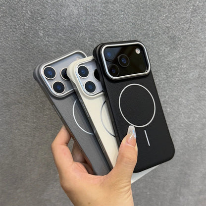 Luxury Borderless PU Leather Ultra Thin Magentic Cases for iPhone 17 16 14 15 Pro Max 16Pro 17promax 17 Air Magsafe Back Cover RELUX.STORE