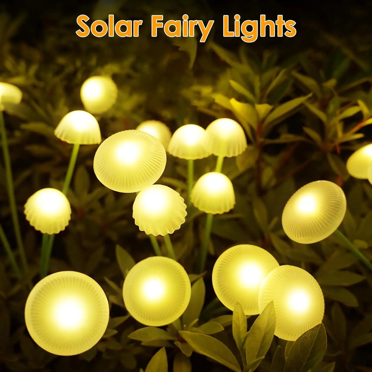 LED solar jellyfish mushroom lamp, used for outdoor courtyard landscape decoration lighting, suitable for lawns, garden terraces