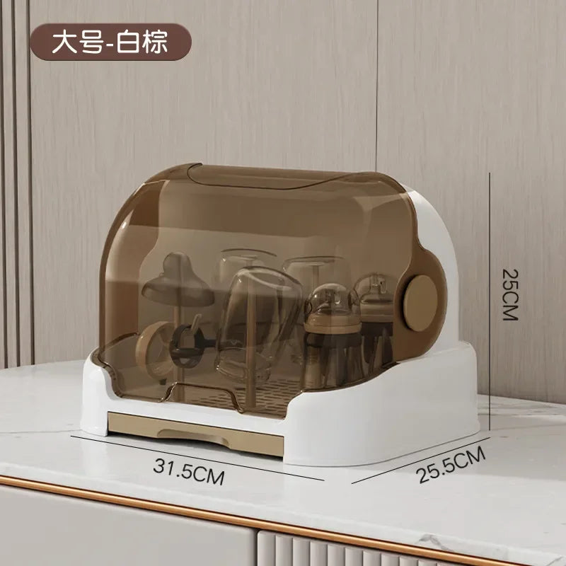 Baby Feeding Bottle Drain Rack Nipple Feeding Cup Holder with Cover Storage Drying Rack Bottle Cleaning and Drying Machine