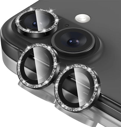 2-3Pcs Pink Glitter Bling Metal Tempered Glass Camera Lens Protector For IPhone 17 16 15 14 13 Pro Max Plus Full Cover Accessory RELUX.STORE