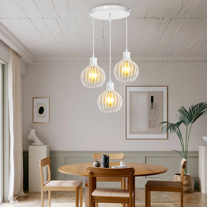 Retro Industrial Pendant Lamp Shade Geometric Modern Iron Lampshade Restaurant Hanging Light Creative Corridor Lighting Fixture