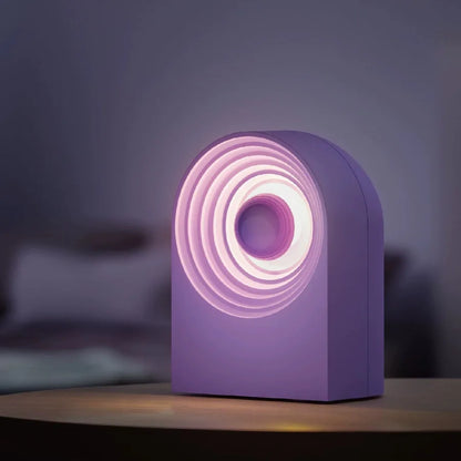 Mini Portable Bluetooth Speaker White Noise Sleep Aid Music Box TWS Stereo Sound MP3 Music Player with Atomosphere Night Light