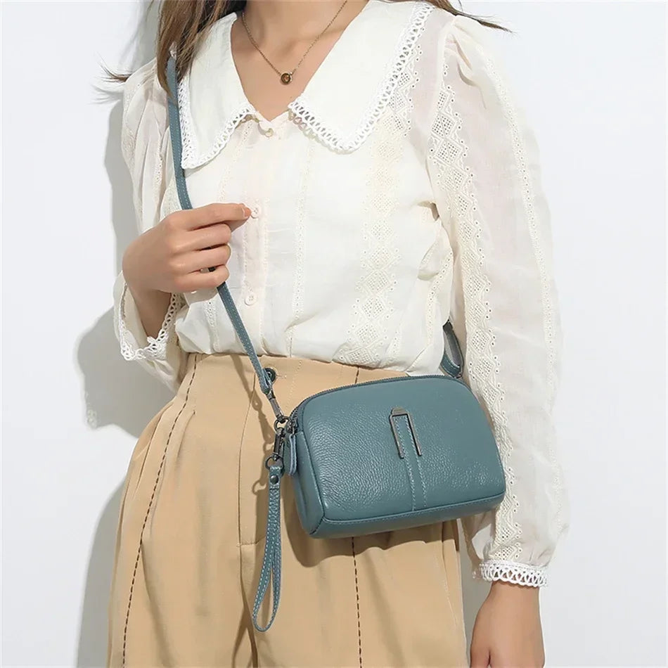 Genuine Leather Shoulder Bag Luxury Women's Handbags Bag for Woman 2024 Female Clutch Phone Bags Casual Crossbody Messenger Bags