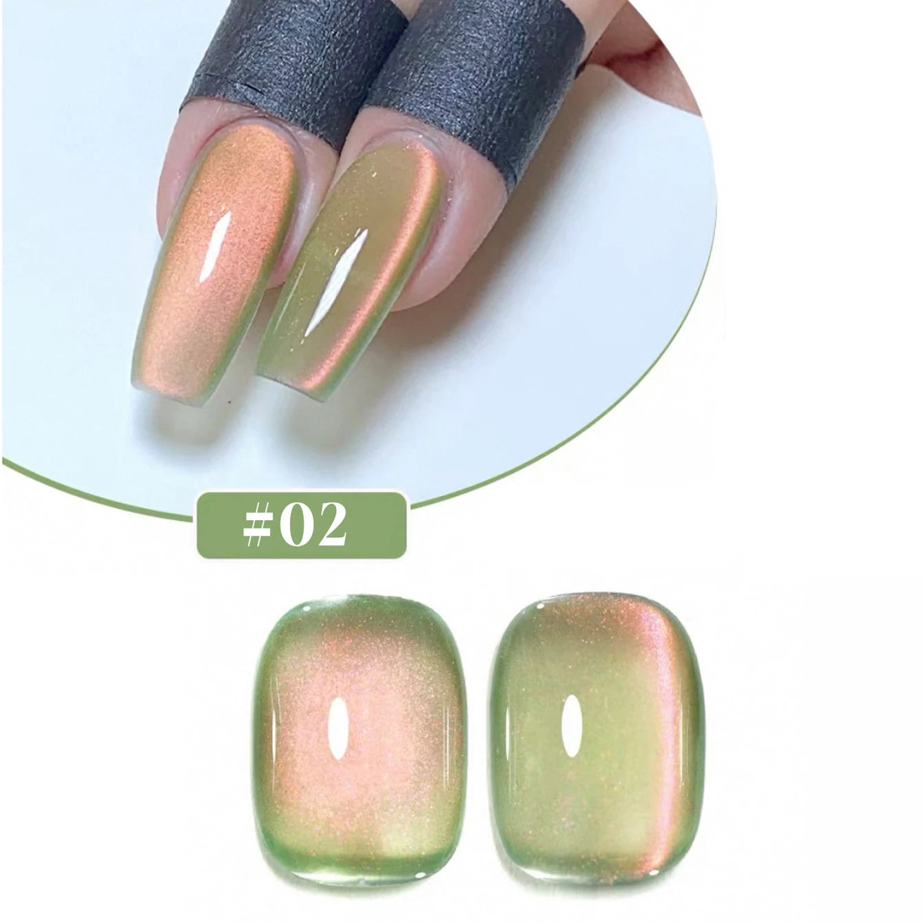 1/6PCS SS25 Cat Eye Gel Polish w/Glass Beads & Crystal, 5 Colors Salon DIY Nail Supplies Kit for Pro Nails Manicure RELUX.STORE