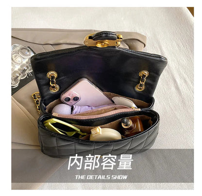 Luxury Fashion Women's Chain Handbag PU Leather Girls Shoulder Messenger Bag Brand lightweight Commuting Bag Tassel Square Bag RELUX.STORE