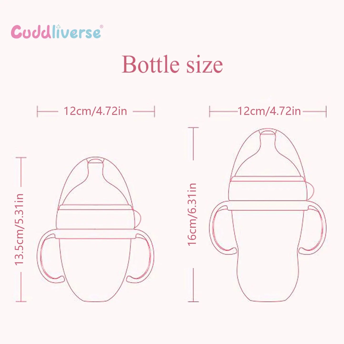 New 0-36 months baby nano-silicone bottle 240ml 150ml with handle Breastmilk-like design Soft milk pulling