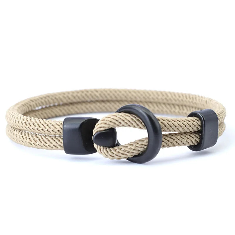 Fashion Rope Bracelet Men Double Layer Outdoor Camping Braclet Homme Accessories Survival Paracord Braslet Gift For Him RELUX.STORE