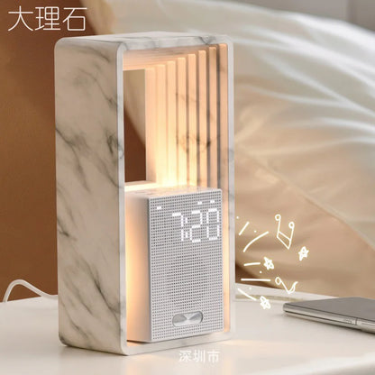 Simulated Sunrise Wake-up Alarm Clock White Noise Sleep Sound System Small Night Light High Aesthetic Bedside Table Lamp