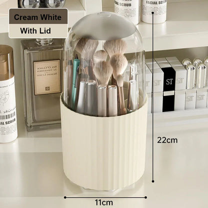 Makeup Brush Storage Box 360 Rotating Makeup Brush Holder Organizer Desktop Lipstick Powder Brush Bucket Comestic Tools Box RELUX.STORE