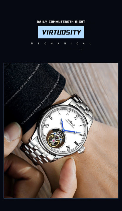 Aesop Real Flying Tourbillon Movement Mechanical Watches Luxury Watch for Men Skeleton Tourbillon Watch Sapphire Official StoreS