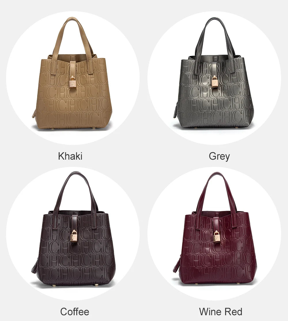 Classic Simple Solid Color Women's New 2024 Large Capacity Handbag Letter Element Women's Handbag RELUX.STORE
