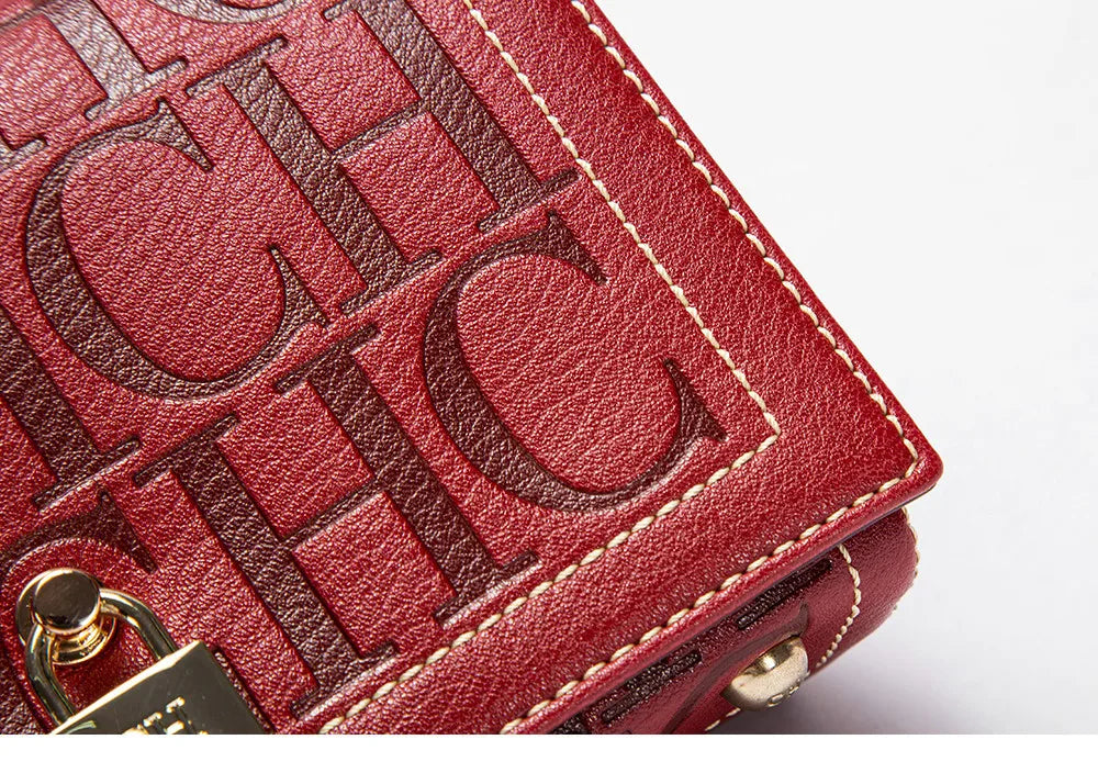 Fashion Design Model Metal Accessories Buckle Women's Shoulder Bag Luxury Brand 2025 Fashion Solid Colour Printed Head Bag RELUX.STORE