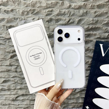 Original For Magsafe Magnetic Wireless Charging Case For iPhone 17 Air 16 15 14 13 12 11 Pro Max 17 Plus Mini Clear Back Cover RELUX.STORE