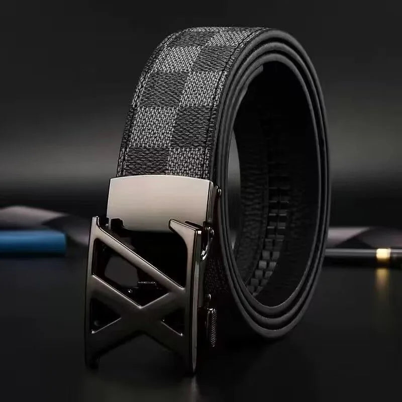 New genuine leather men belts waistband alloy automatic buckle men and women waistband versatile jeans belts for men RELUX.STORE