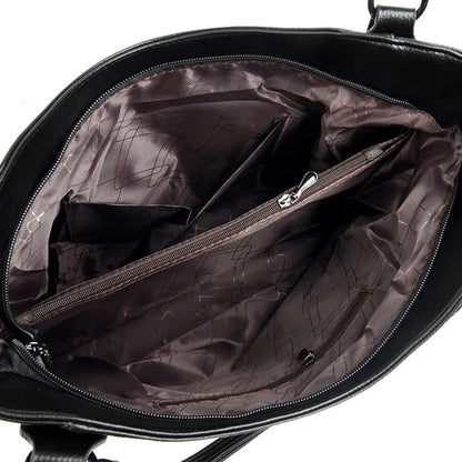 Luxury Soft Genuine Leather Handbag Fashion Women Shoulder Messenger Bag Solid Color Cowhide Tote Fashion Female Crossbody Sac RELUX.STORE