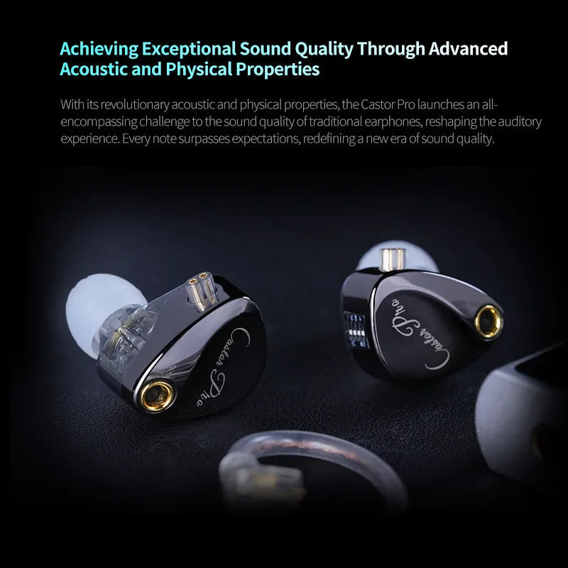 KZ Castor PRO in Ear Earphone HiFi Bass Dynamic Earbuds High-end Tunable Headphone Harman Target with Improved Bass Headsets RELUX.STORE