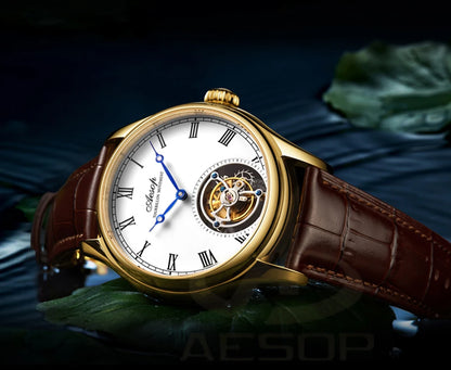 Aesop Real Flying Tourbillon Movement Mechanical Watches Luxury Watch for Men Skeleton Tourbillon Watch Sapphire Official StoreS