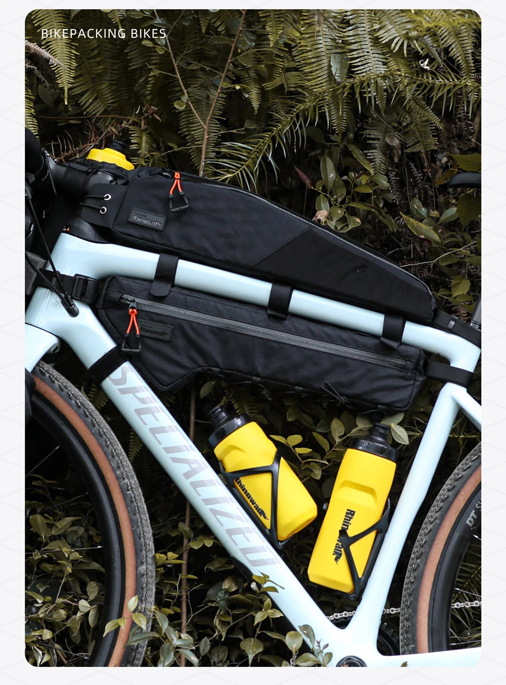 Rhinowalk Bike Frame Bag Water-Resistant Bicycle Triangular Crossbeam Bag For Mtb&Road Gravel Bike With Frame Lengths Over 17 In