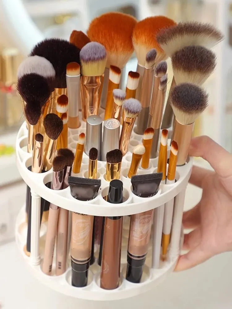 Makeup Brush Storage Rack Desktop Cosmetics Storage Rack Lipstick Makeup Brush Storage Dressing Table Sorting Storage Box RELUX.STORE