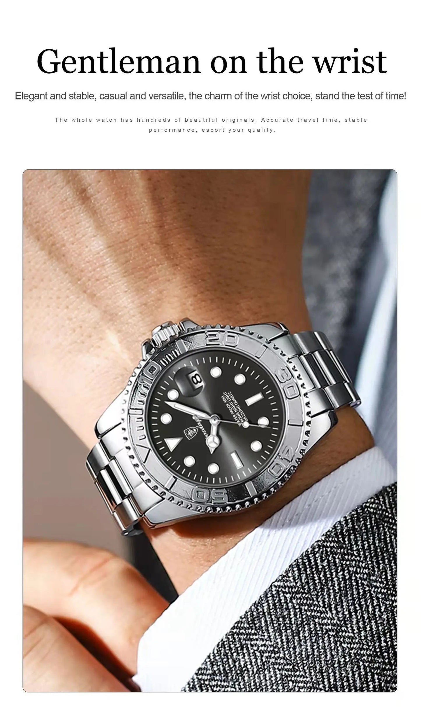 POEDAGAR Luxury Men Watch Business Quartz Man Clock Sports Waterproof Luminous Date Stainless Steel Men's Watches Male Reloj+box RELUX.STORE