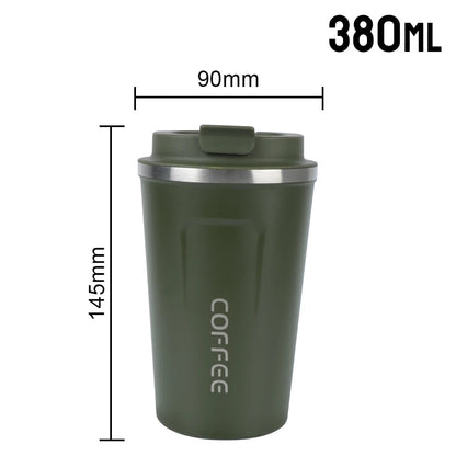 Thermo Cafe Coffee Mug Car Thermos Mug 380/510ML Leak_Proof Travel Thermo Cup for Tea Water Coffee Double Stainless Steel RELUX.STORE