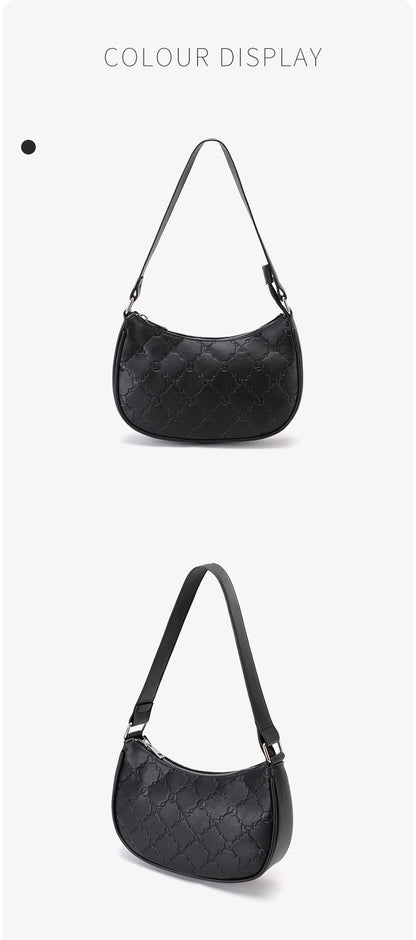 TINYAT Female Moon Bag Leather Shoulder Messenger Bag for Women Hand Bag Luxury Design Lightweight Party Ready Daily Use