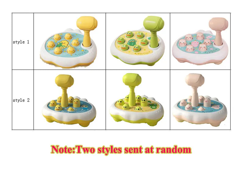 Duck/Frog/Pig Baby Toy Montessori Learning Game Educational Puzzle Gift for 12 24 Months Toddler Boy/Girl with Hammer RELUX.STORE