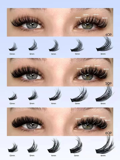 DIY Lashes Extension Kit Lash Bond and Seal Remover Eyelashes 200 PCS Clusters Makeup Tools for Gluing Lashes Gluing Glue RELUX.STORE