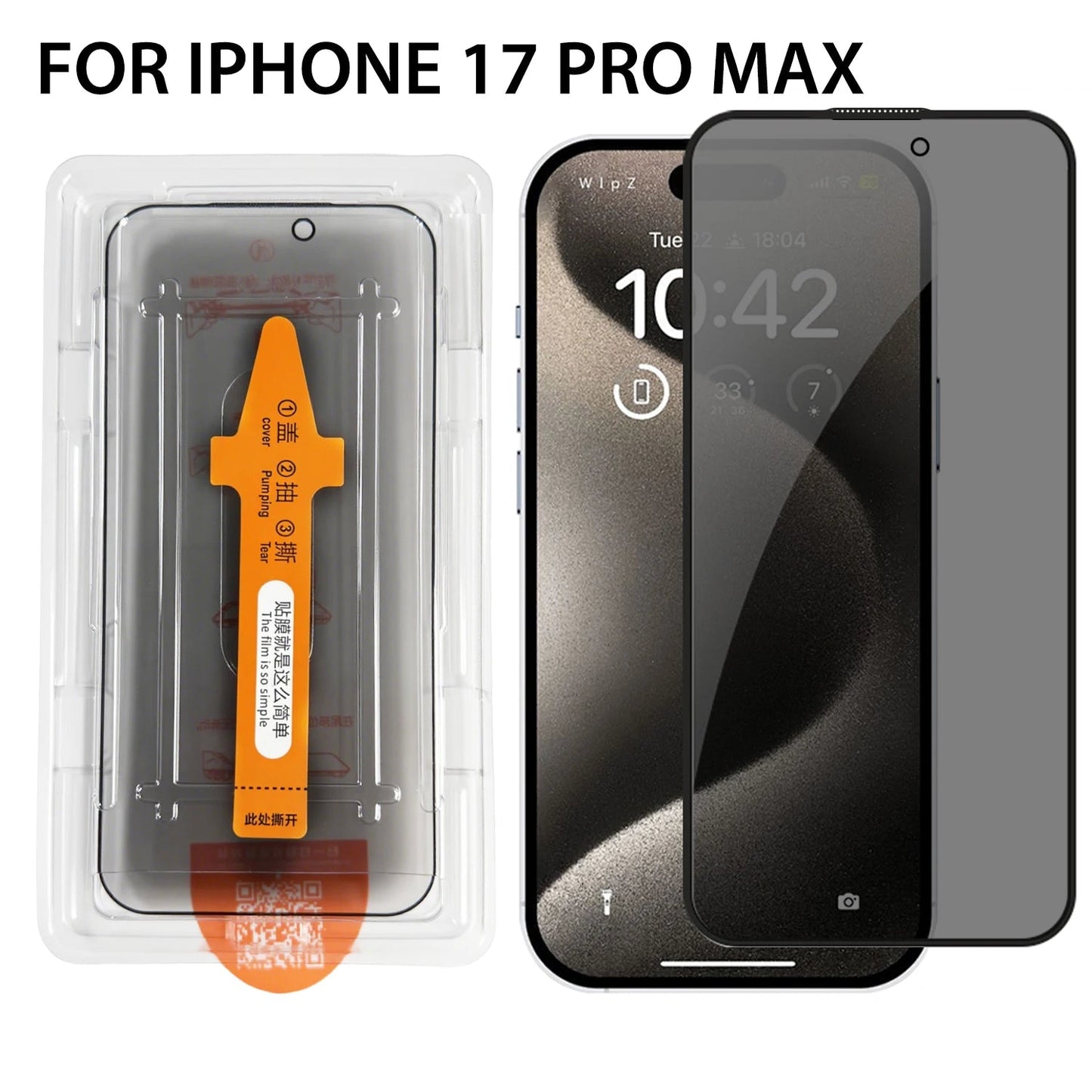 1/2/3Pcs Dust Free Installation Privacy Screen Protector for IPhone 16 17 Pro Max Plus 17 Air Anti-spy / HD Clear Tempered Glass RELUX.STORE