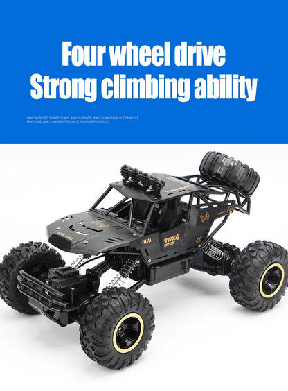 RC Cars Remote Control Car 1:12/16 Off Road Truck Metal Shell LED Headlights Offroad Monster RC Trucks 4WD All Terrain Toys Kids