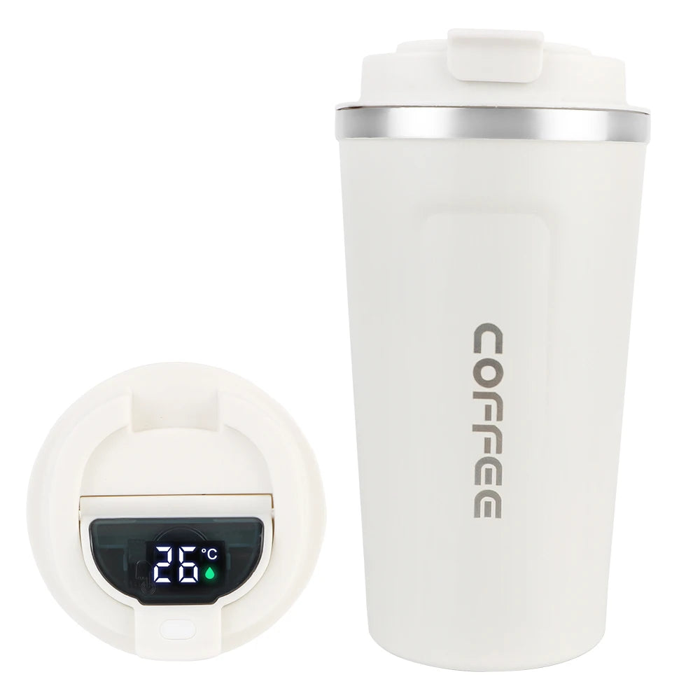 Thermo Cafe Coffee Mug Car Thermos Mug 380/510ML Leak_Proof Travel Thermo Cup for Tea Water Coffee Double Stainless Steel RELUX.STORE