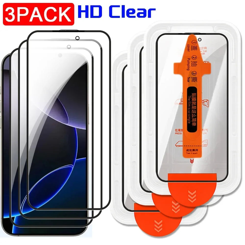1/2/3Pcs Dust Free Installation Privacy Screen Protector for IPhone 16 17 Pro Max Plus 17 Air Anti-spy / HD Clear Tempered Glass RELUX.STORE