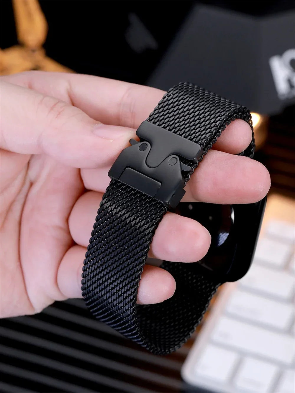 Milanese Loop Strap For Apple Watch Band Ultra 2 49mm 46mm 45mm 44mm 42mm Stainless Steel Metal for iWatch Series 10 9 8 7 6 5 4