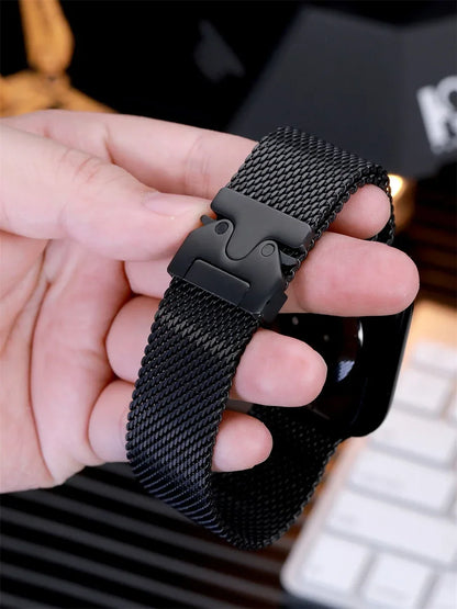 Milanese Loop Strap For Apple Watch Band Ultra 2 49mm 46mm 45mm 44mm 42mm Stainless Steel Metal for iWatch Series 10 9 8 7 6 5 4