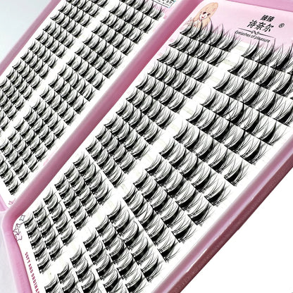 High-Capacity Individual Lashes 12/13/14mm Cluster Lashes Fluffy Natural Look DIY Eyelash Extension False Eyelashes Makeup RELUX.STORE