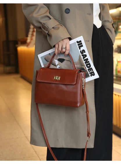 Women Cowhide Genuine Leather Tote Bag Lady Designer Luxury Soft Leather Handbag Fashion Crossbody Bags Female Shoulder Handbag RELUX.STORE