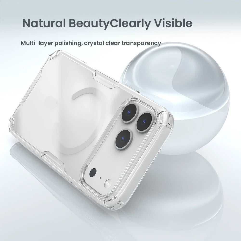 For iPhone 17 Pro Max / 17 Air Nillkin Magnetic Case TPU Soft Ultra Clear Magsafe Phone Case Back Cover Protection For iPhone 17 RELUX.STORE